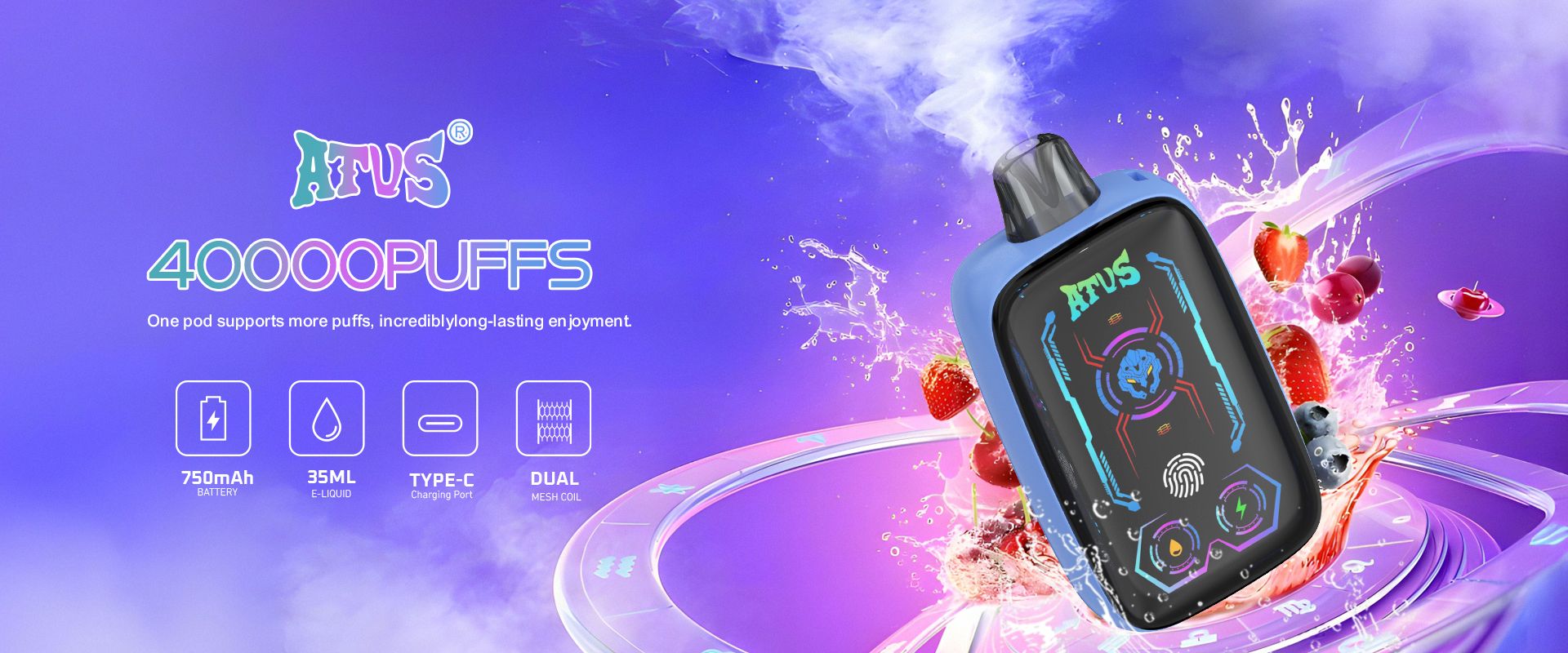 ATVS Vape Paraguay | Vaper Desechable Kit 18000, 25000, 30000, 40000, 45000 Puffs de Cápsulas Precargadas Caladas