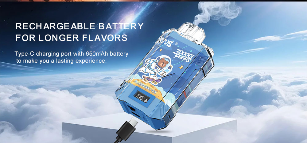 DE017 Caja de 30000 bocanadas de vape desechable con pantalla LED y flujo de aire ajustable ATVS Vape
