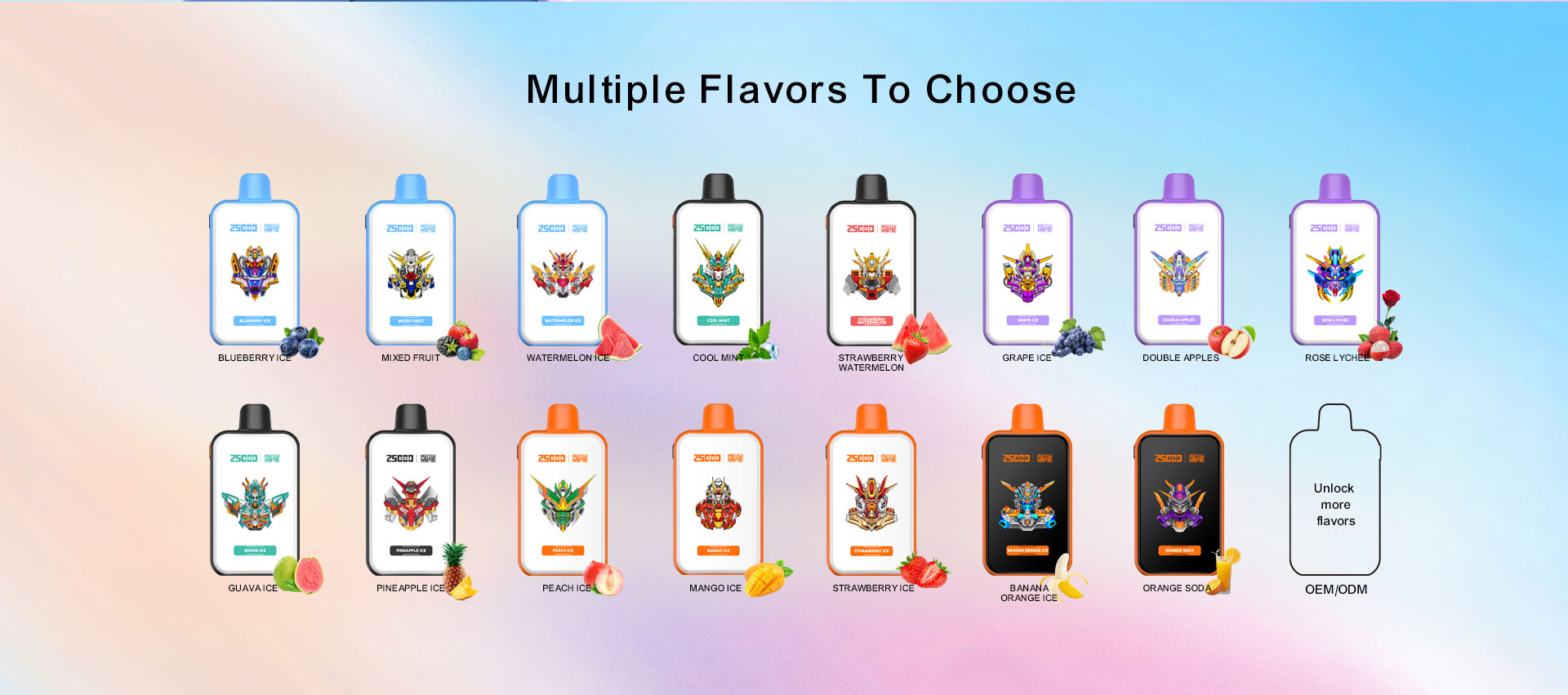 DE022-Vape desechable de 25000 bocanadas de 28 ml con pantalla táctil recargable y flujo de aire ajustable ATVS Vape